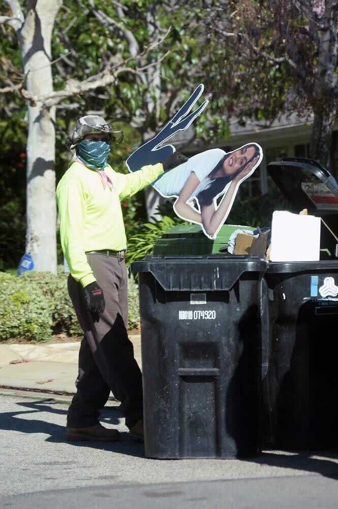 Cardboard pieces for Ana de Armas have been dumped from Ben Affleck's former home.  (Image: Image Direct)